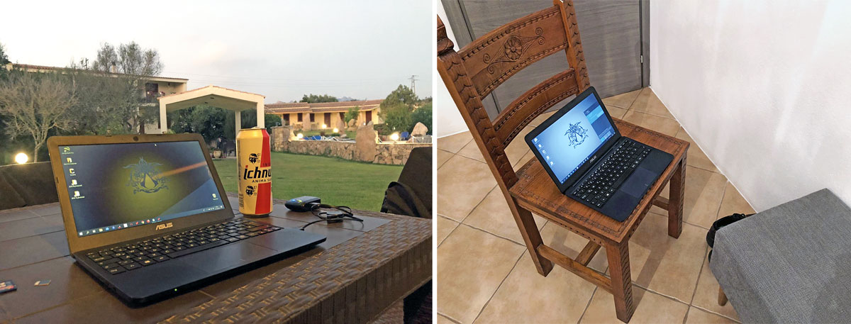 Abendlicher Blogger-Arbeitsplatz - silencer137