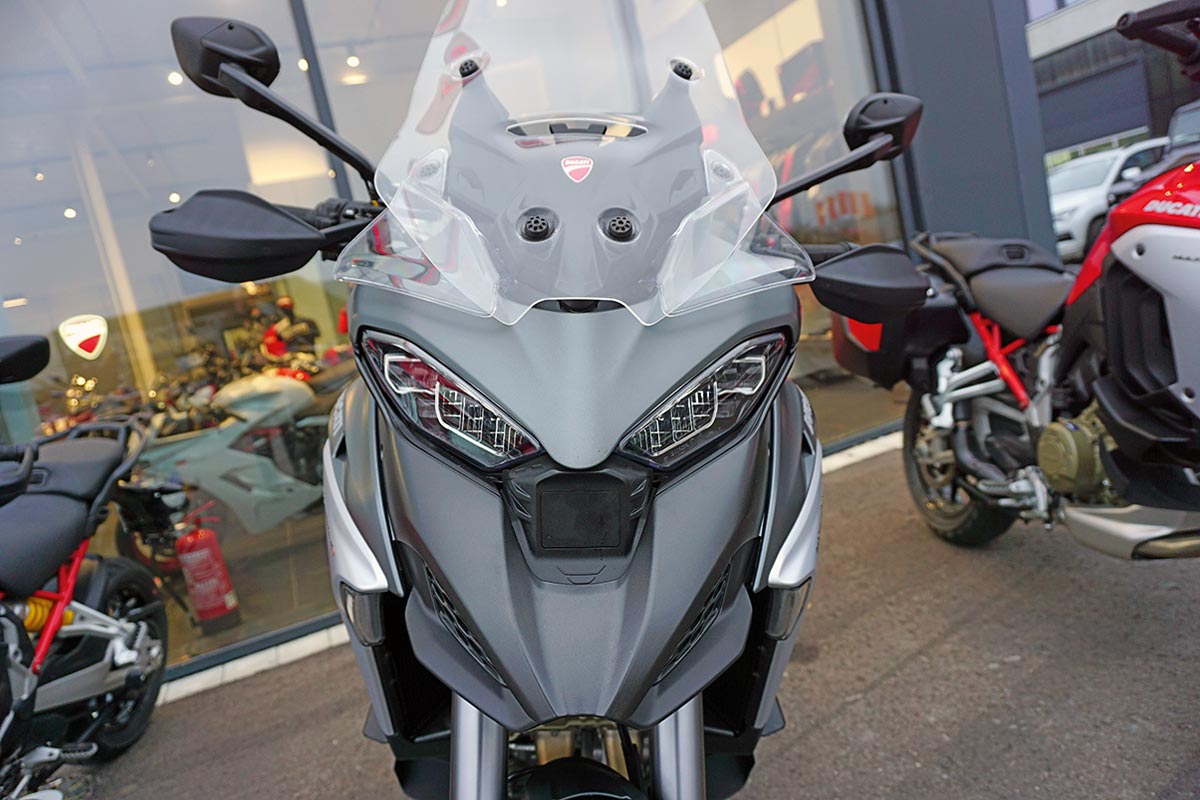 Frontradar der Ducati Multistrada V4 S, Modell 2021 Frontradar der Ducati Multistrada V4 S, Modell 2021