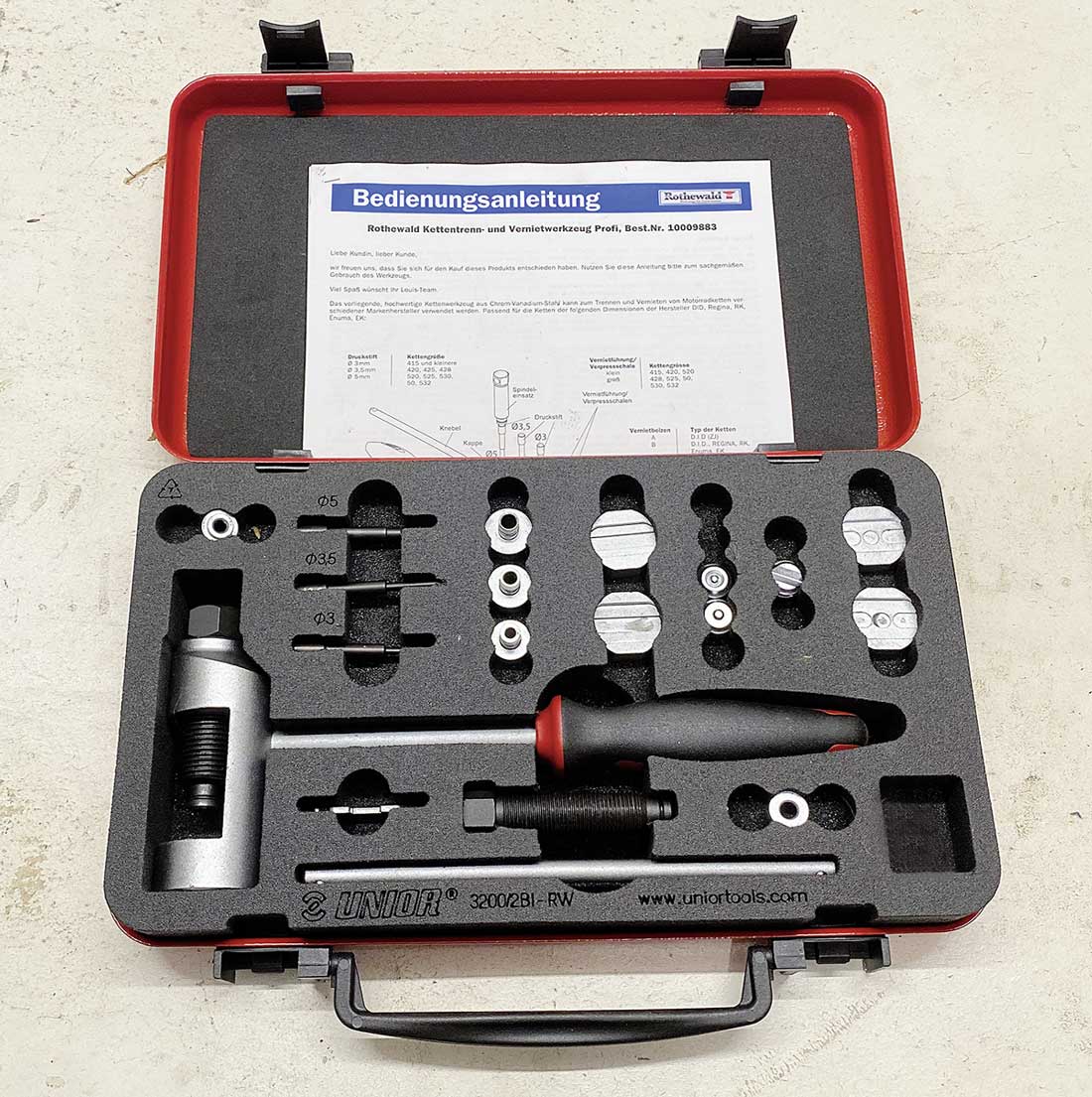 Louis Rothewald Kettentrenn- und Vernietwerkzeug Louis Rothewald Kettentrenn- und Vernietwerkzeug