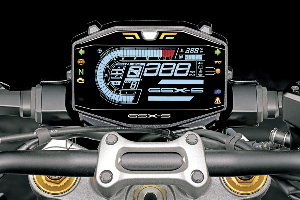 LCD-Cockpit Suzuki GSX-S1000 Modelljahr 2021 LCD-Cockpit Suzuki GSX-S1000 Modelljahr 2021
