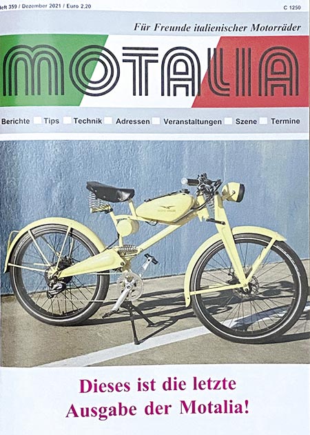 Alles hat ein Ende - die letzte Motalia erschien im Dezember 2021 Alles hat ein Ende - die letzte Motalia erschien im Dezember 2021