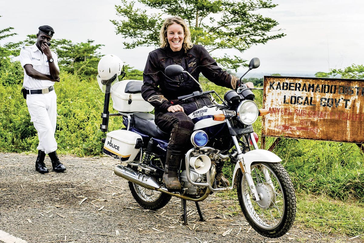 Motorisierte Polizei in Uganda