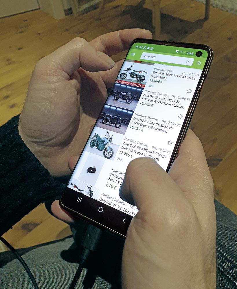 Ja, ich möchte mit dem B196 ein Elektromotorrad fahren!