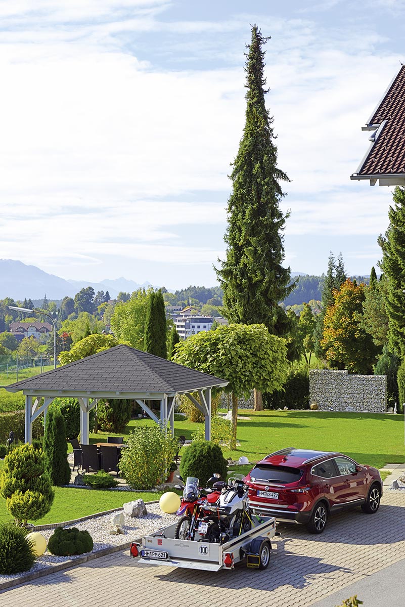 Motorradland Kärnten - Anreise aus Hamburg mit Anhänger