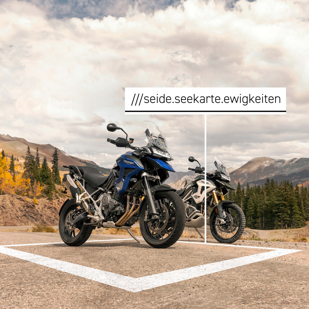 Triumph Tiger 1200 what3words