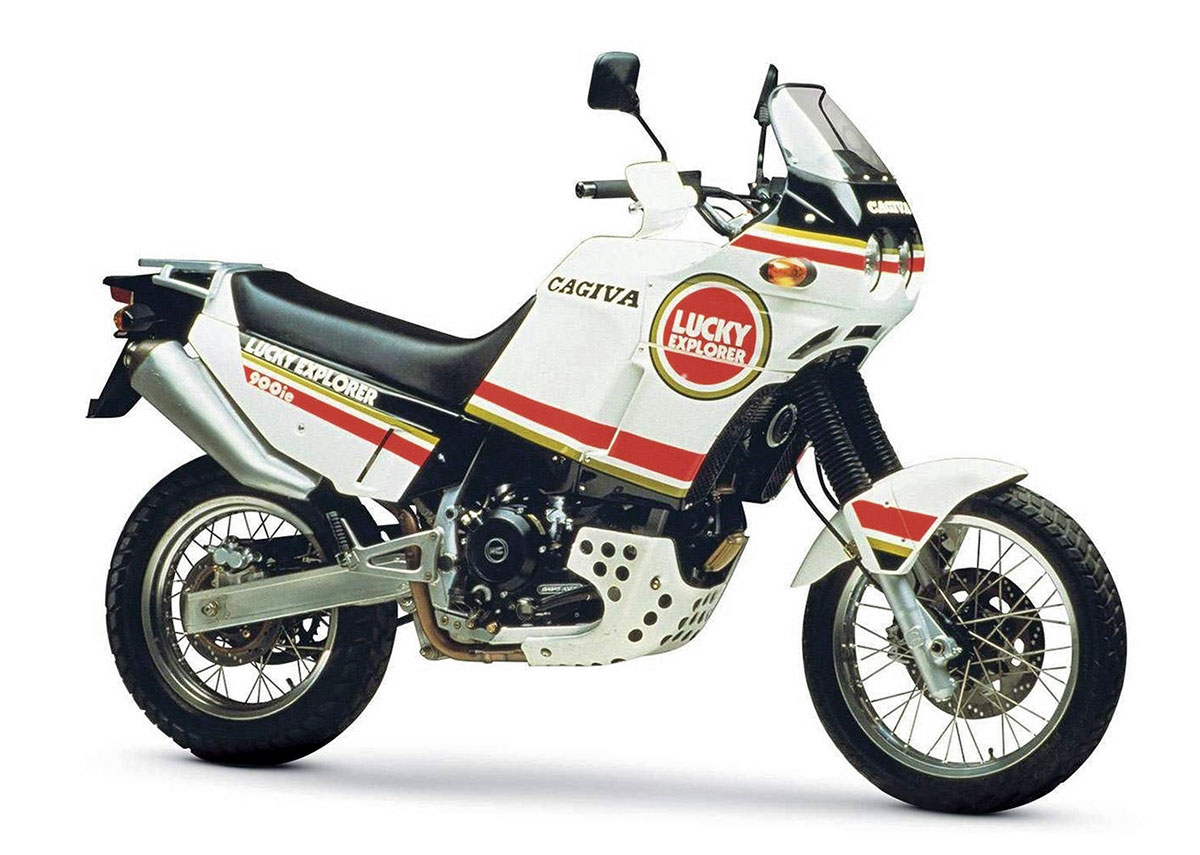 1991 kam die Cagiva Elefant 900 i.e. Lucky Explorer 1991 kam die Cagiva Elefant 900 i.e. Lucky Explorer