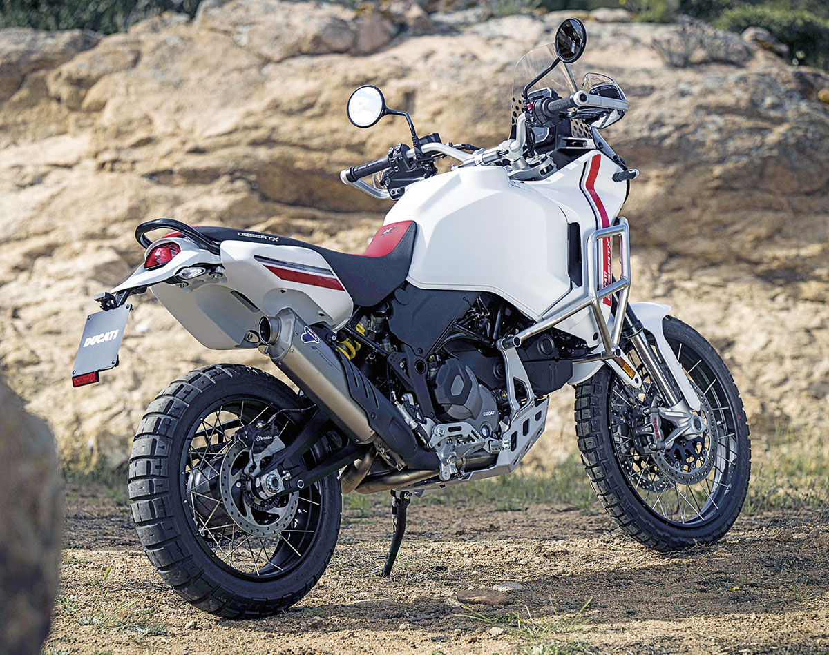 Eine Menge Zubehör - inkl. Zusatztank - gibt es für die Ducati DesertX ab Werk Eine Menge Zubehör - inkl. Zusatztank - gibt es für die Ducati DesertX ab Werk