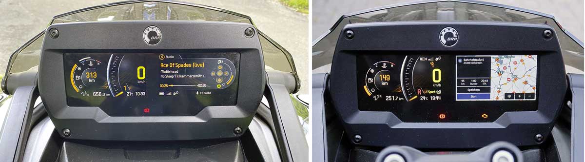 Can-Am Spyder - Klasse ablesbares TFT-Display Can-Am Spyder - Klasse ablesbares TFT-Display