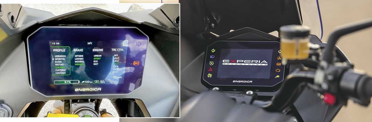 Energica - Neues Display, zahlreiche Konfigurationsmöglichkeiten