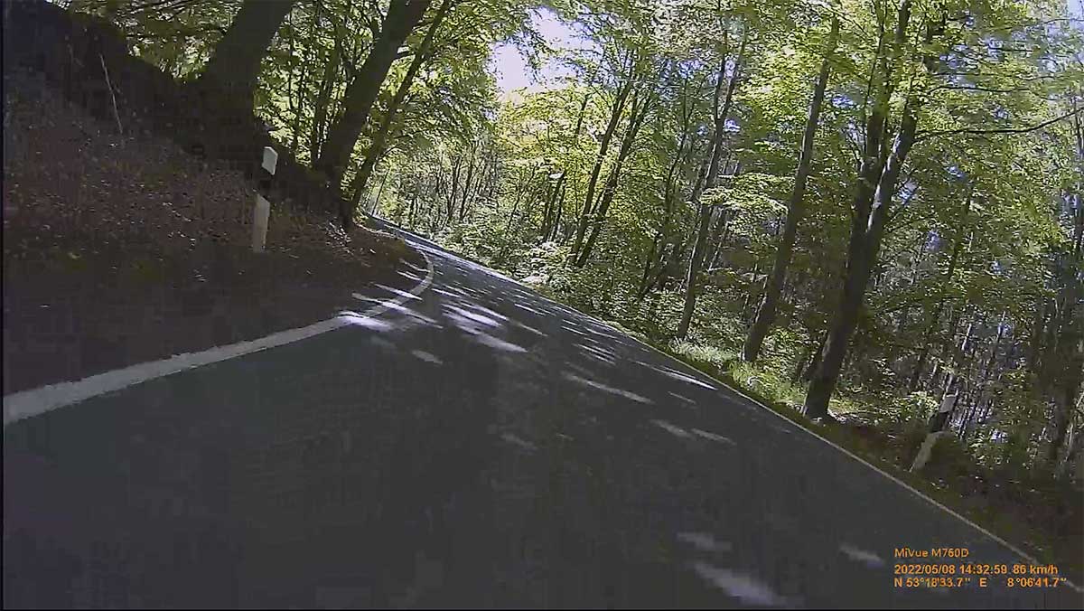 Screenshot Heckkamera bei Lichtwechsel