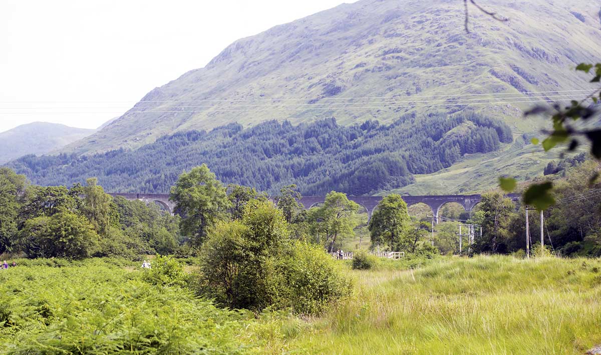 Dei Brücke des "Hogwarts Express"