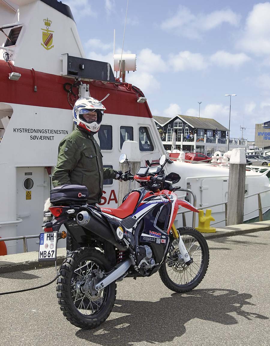 Die 250 ccm der Honda reichen in Dänemark