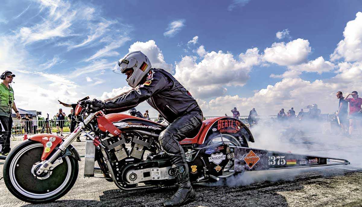 Burnout am Vorstadt für mehr Grip