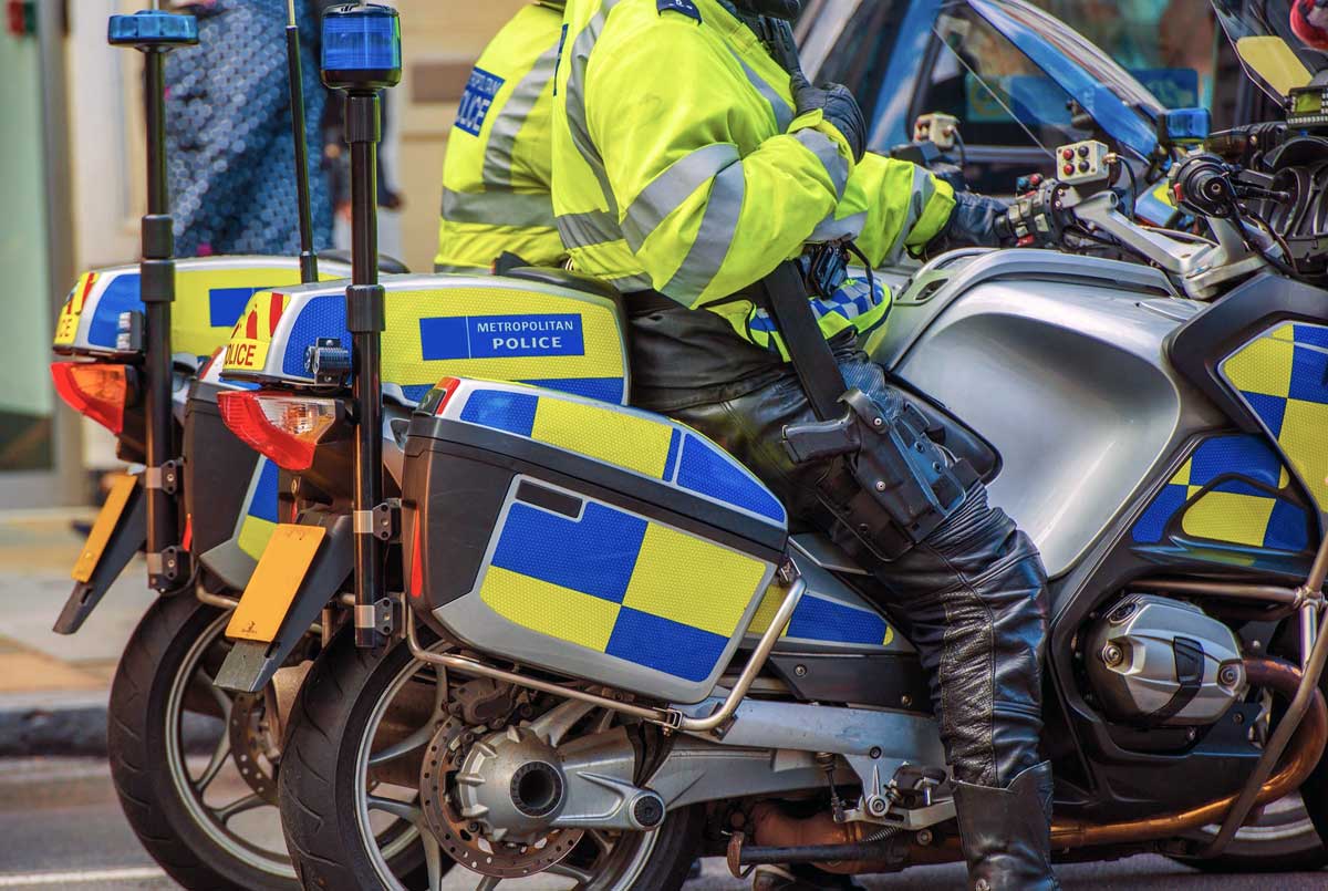 Motorradpolizisten im Einsatz