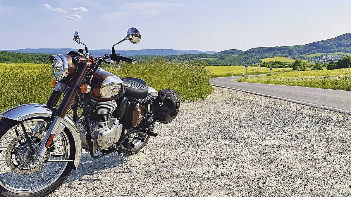 Auf dem Papier kein Reisemotorrad: nur 350 ccm und 20 PS