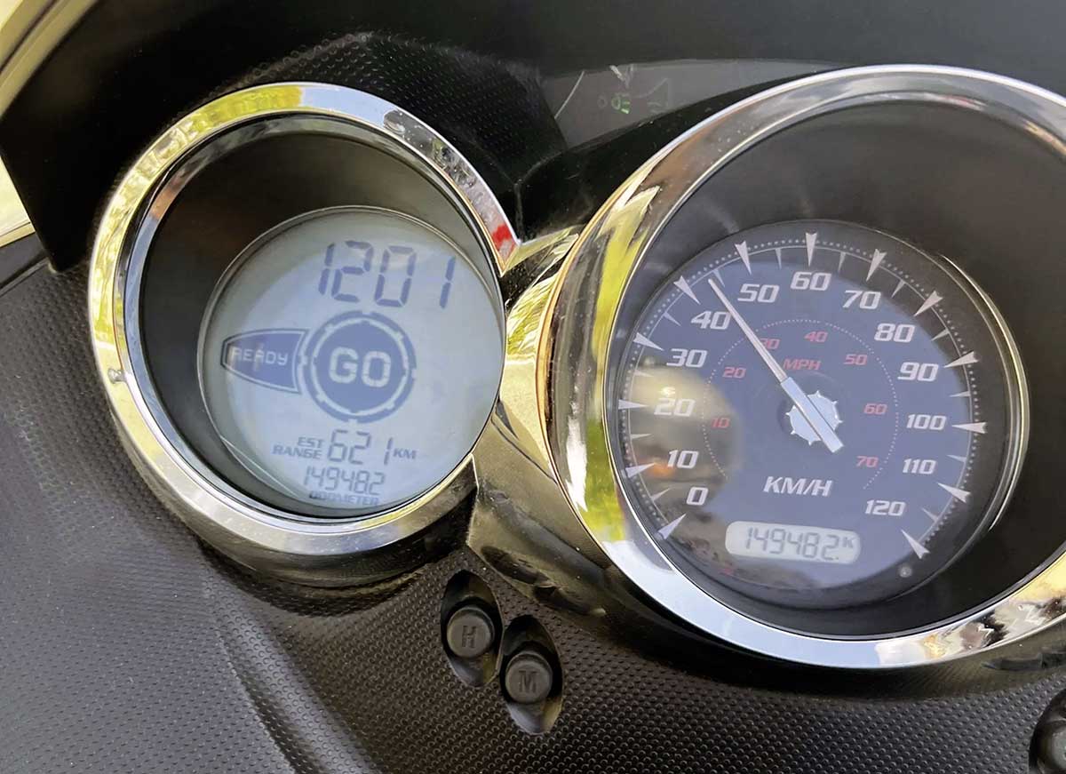 Vectrix VX1 Cockpit (linke Anzeige)