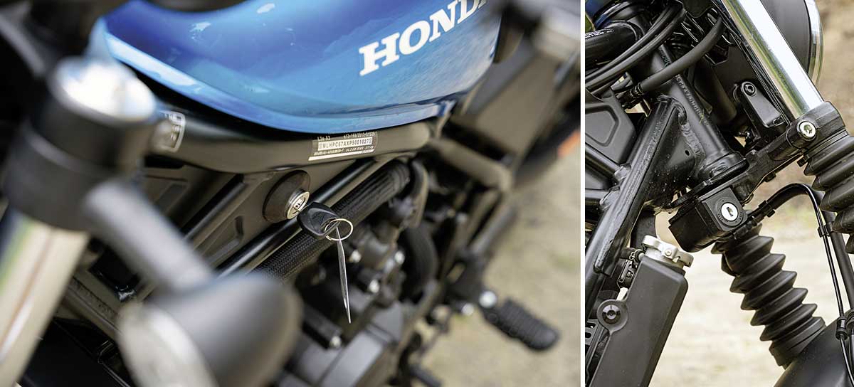 Eigenwillig: Zünd- und Lenkschloss getrennt