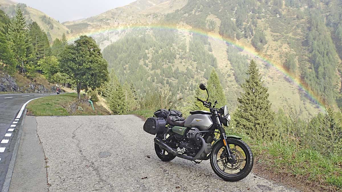 Nach dem Regen einen Regenbogen 