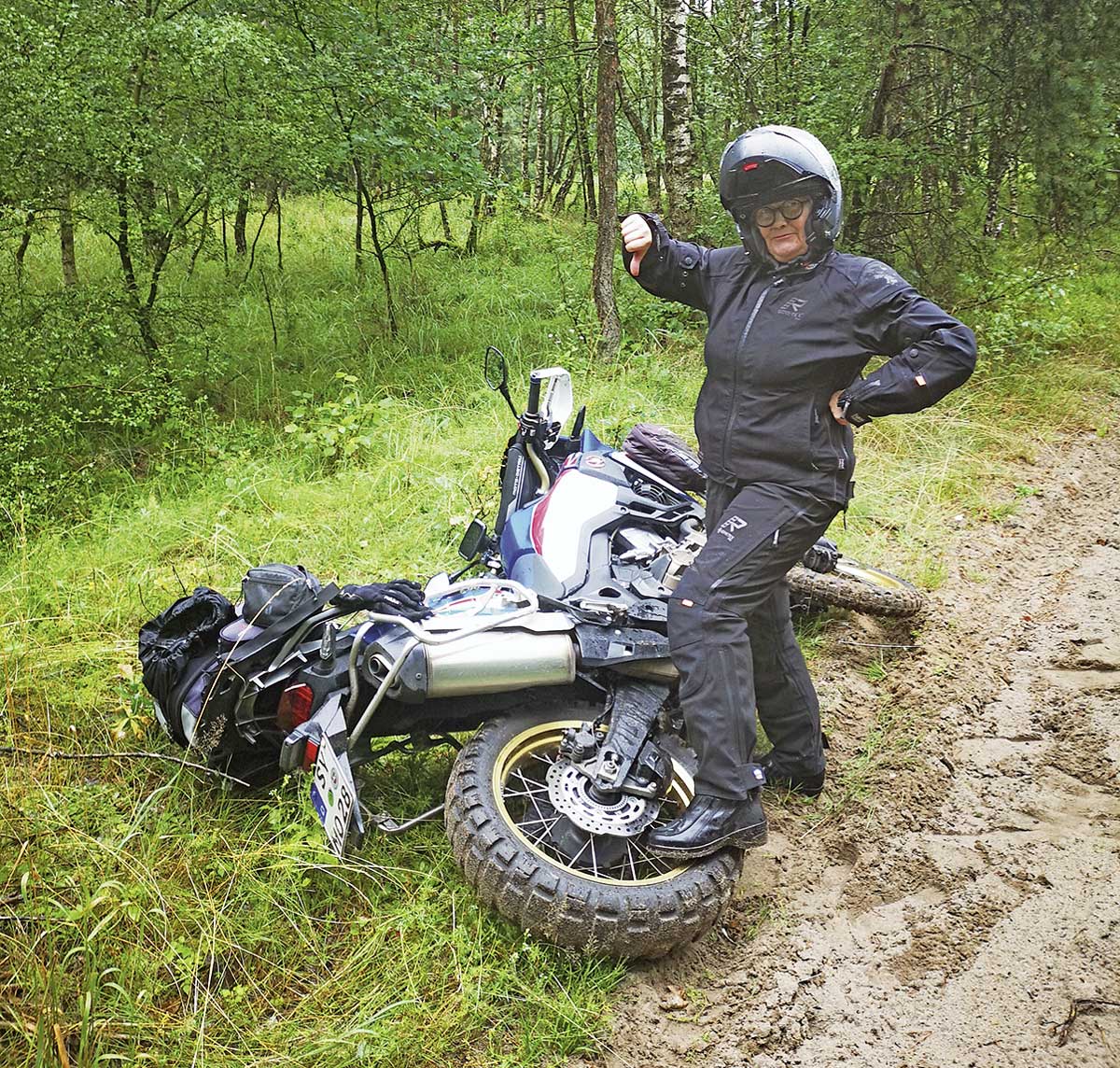 Kleiner Umfaller - Offroad kein Thema