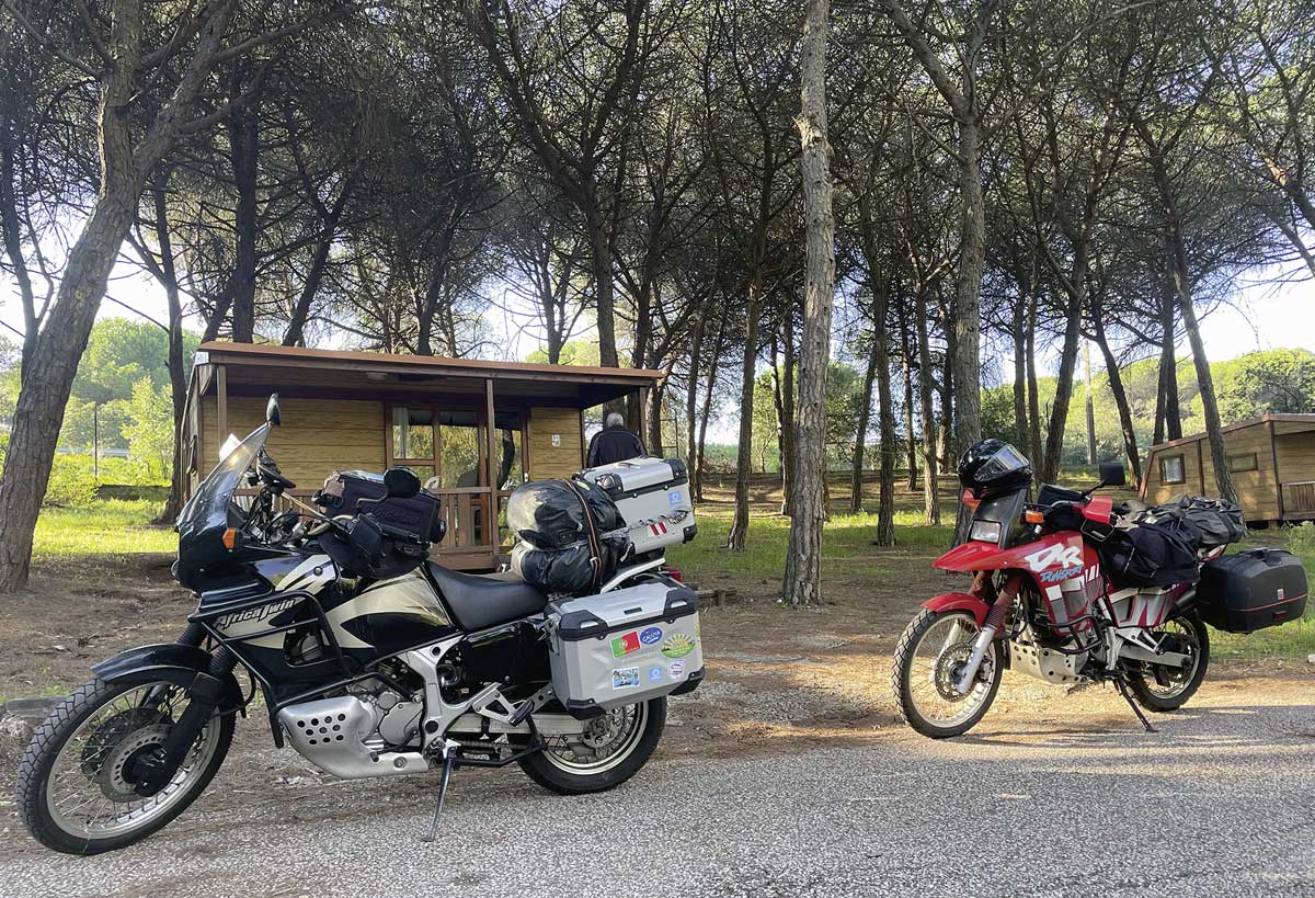 Gemeinsamer Start mit meinem Sohn im Lisboa Camping & Bungalows in Lissabon