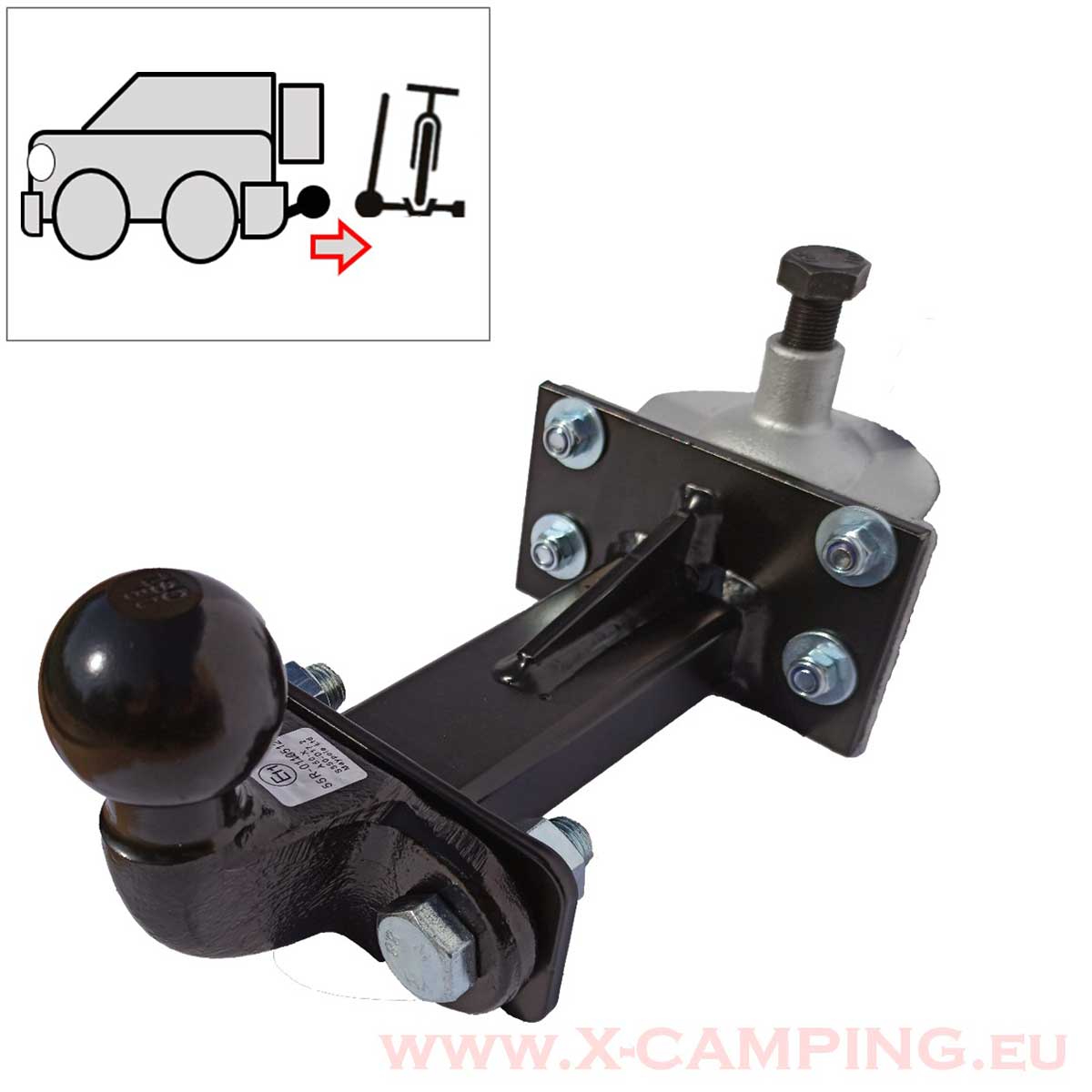 Abb. 2 Starre Hakenverlängerung für Fahrradträger