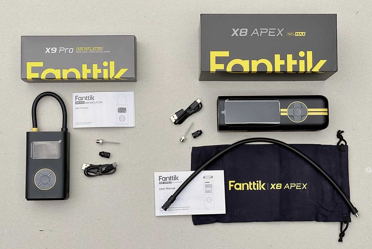 Lieferumfang Fanttik X9 Pro und X8 APEX