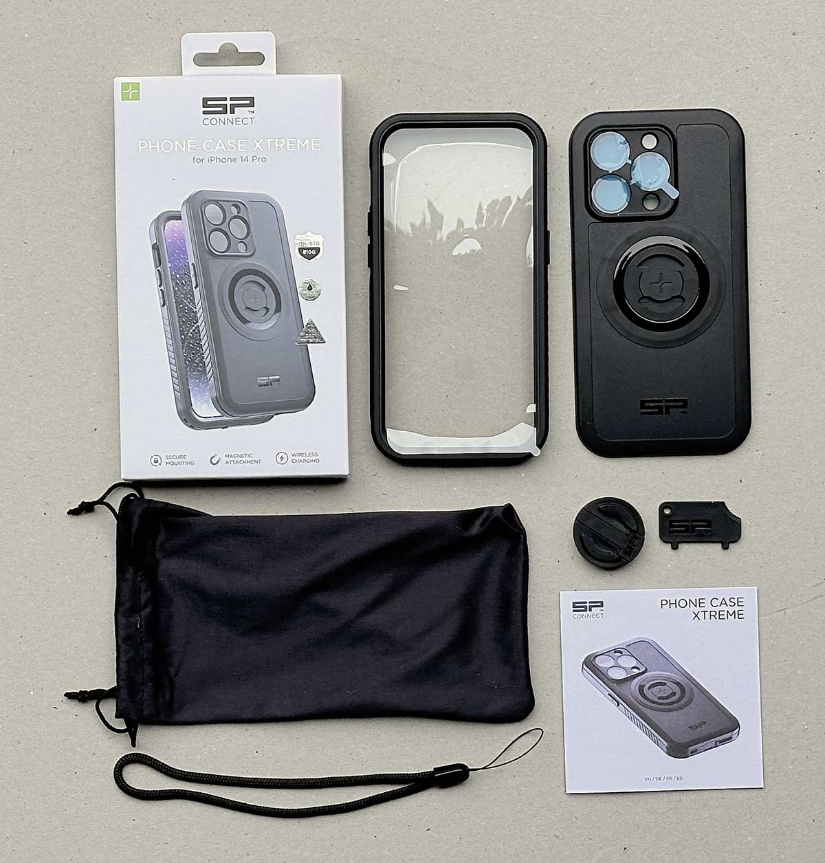 Lieferumfang des SP Connect Phone Case Extreme