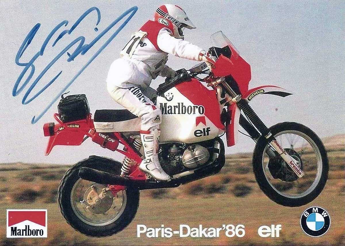 Gaston Rahier Autogrammkarte - legendäre Maschine