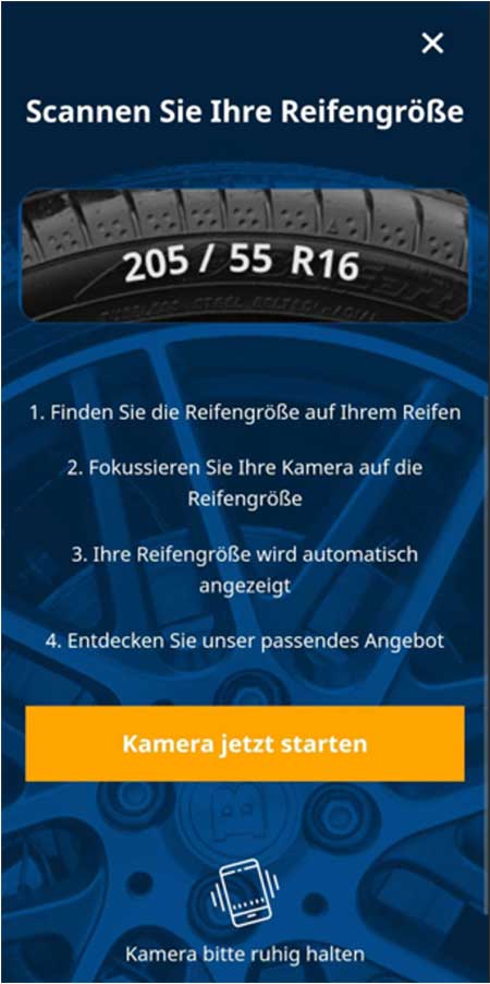 Praktisch: der Reifenscanner