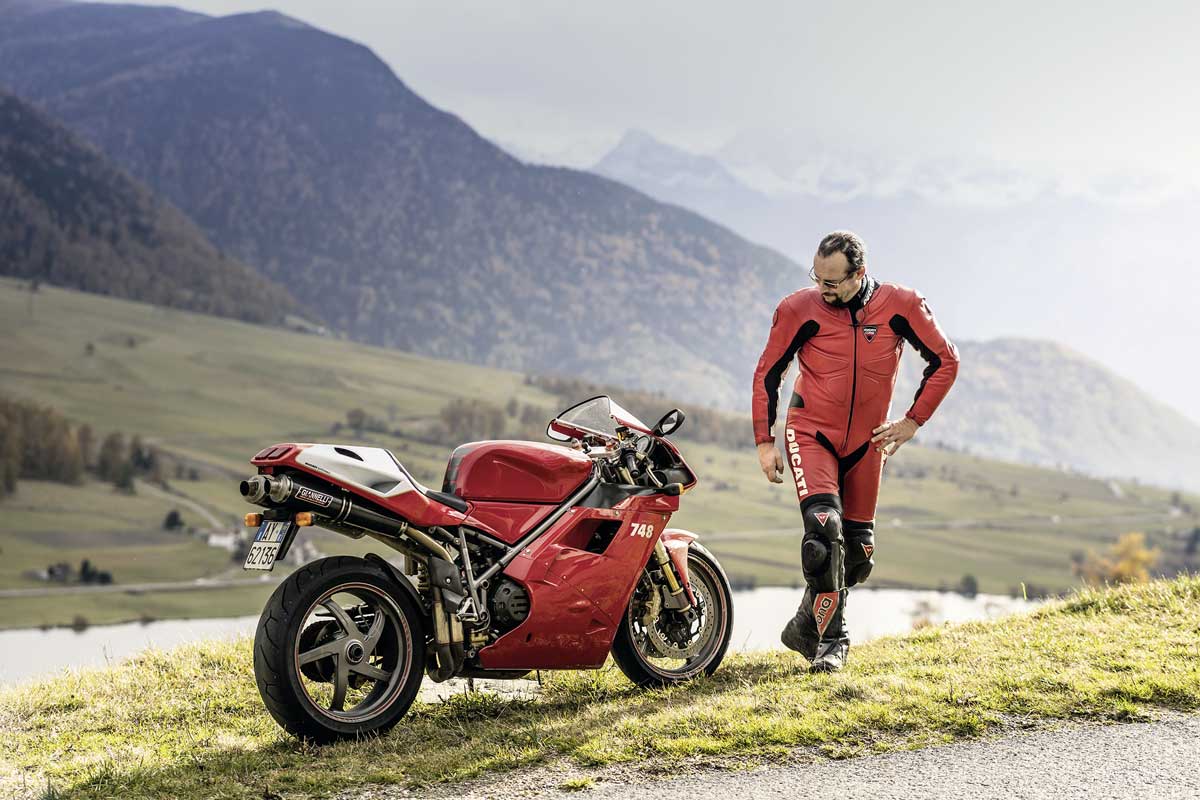 Mit der Ducati 748s unterwegs im Vinschgau