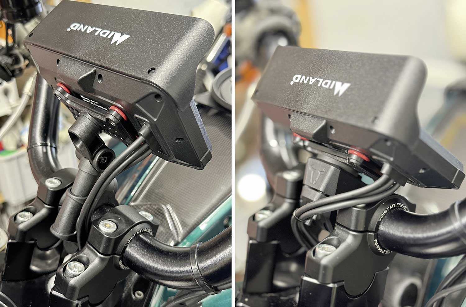 Links original, rechts die liefergelegte Halterung