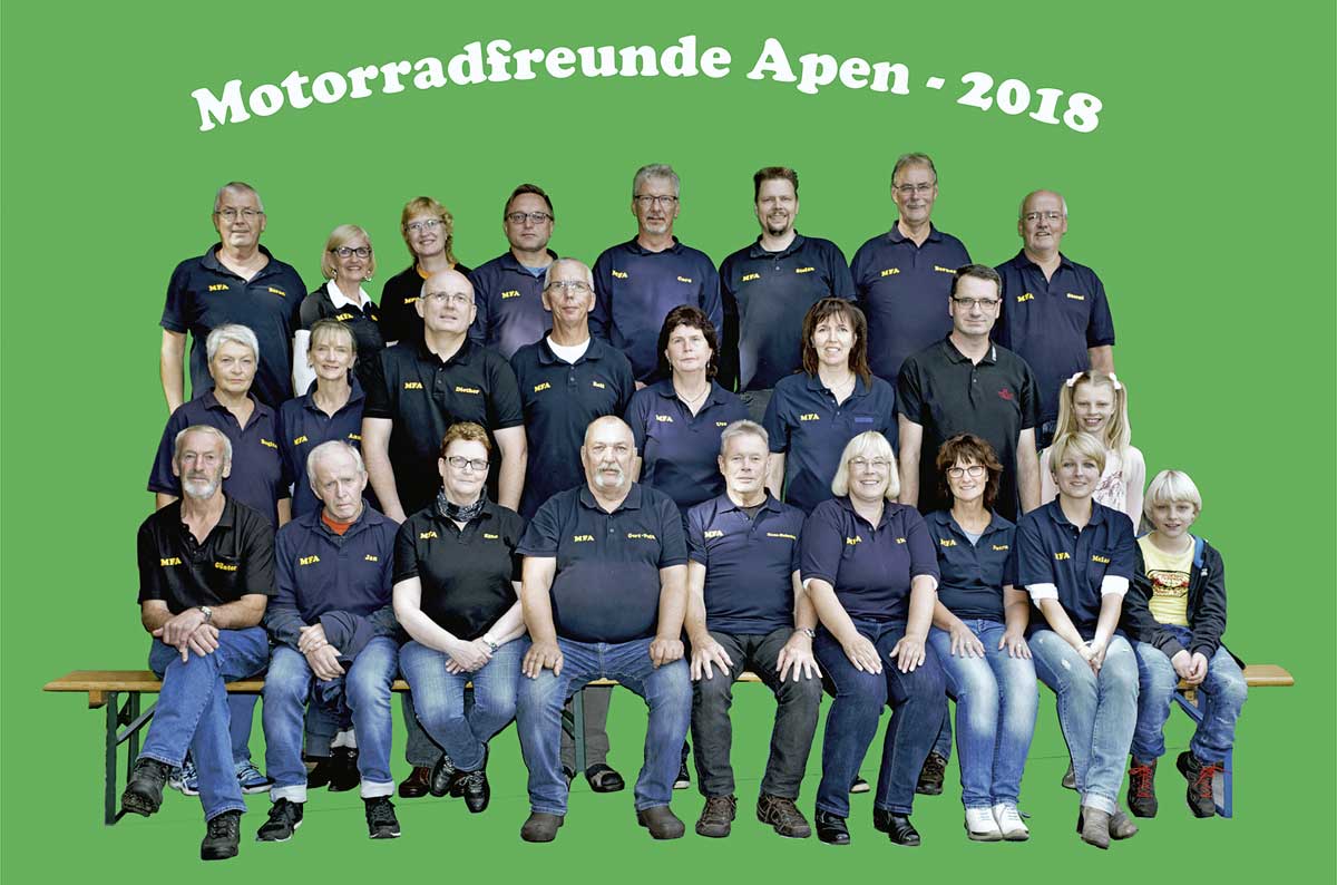 Motorradfreunde Apen - Gruppenfoto 2018