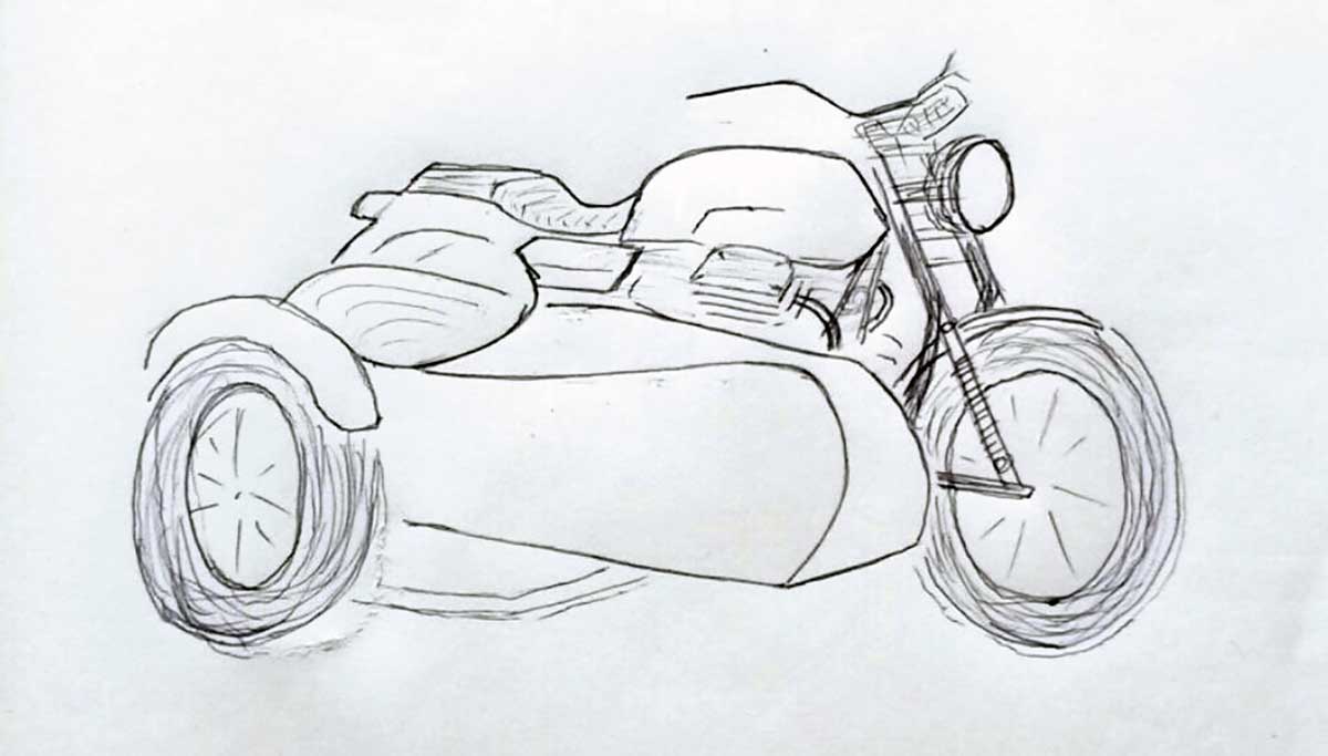 Moto Guzzi V7 mit Beiwagen - eine Idee nimmt Formen an