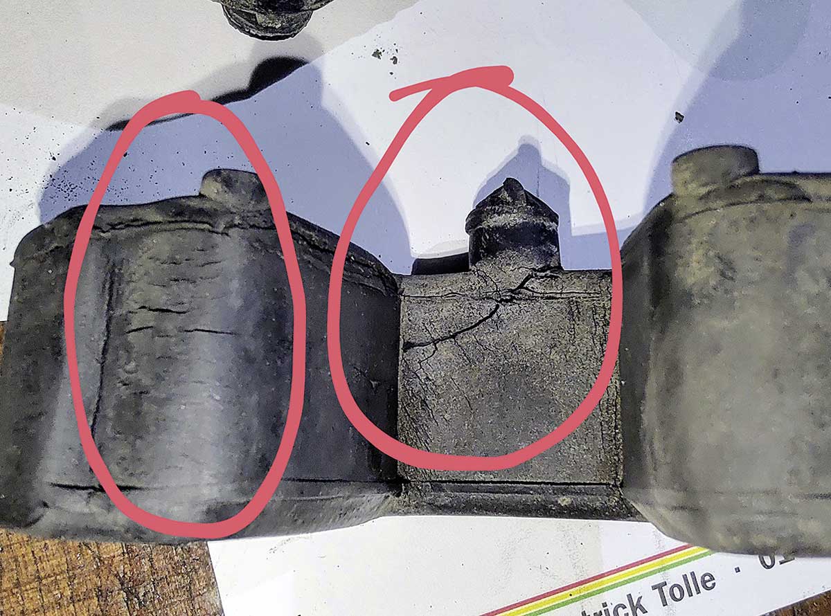 Verbrauchte Ruckdämpfer - ein Verschleißteil