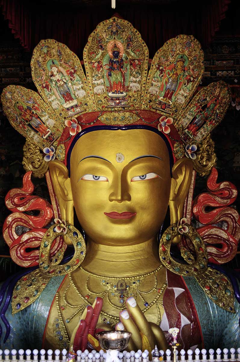 Buddha-Status im Thiksey Kloster